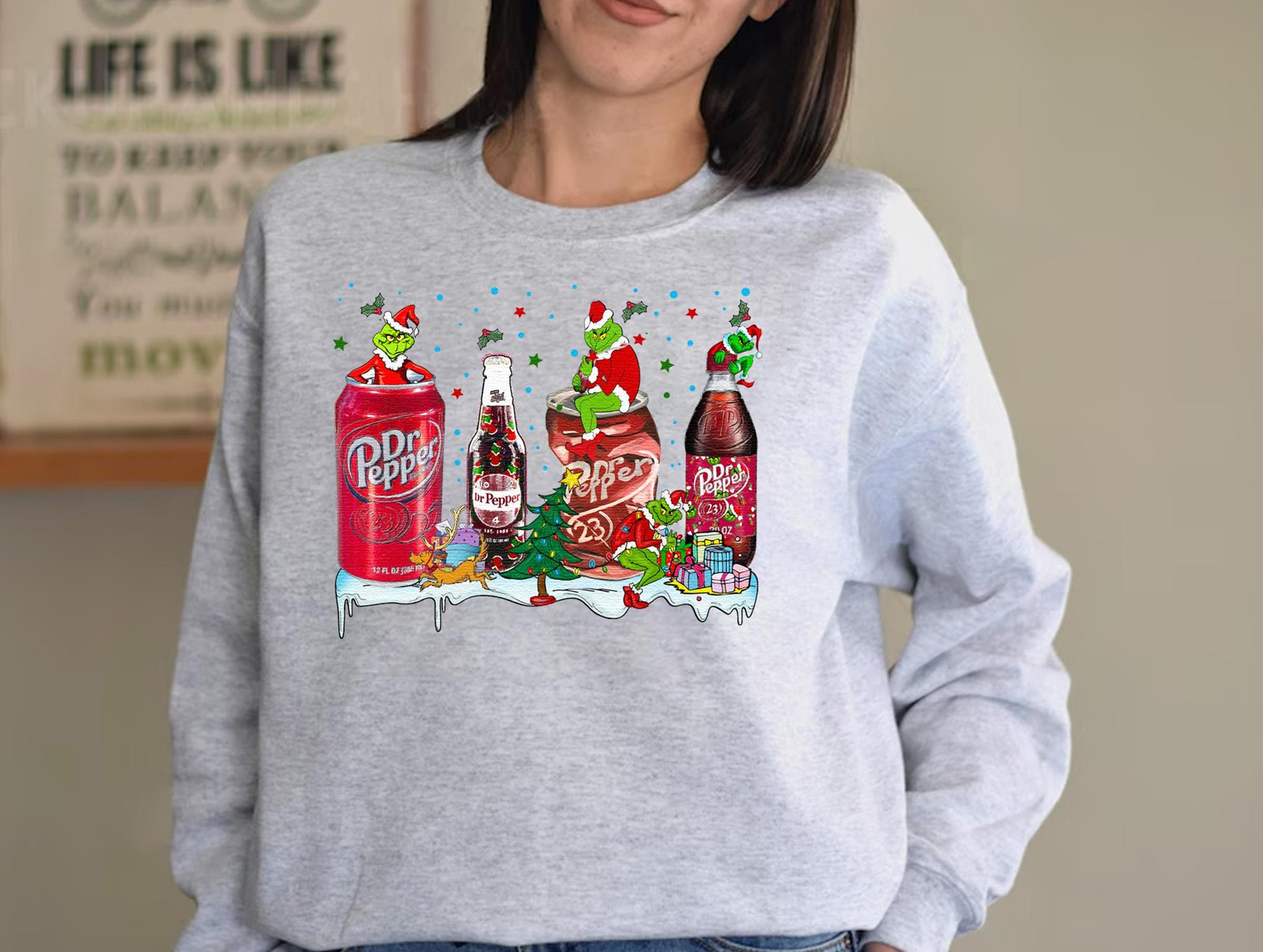 Grinch Dr Pepper Shirt Grinch Christmas Sweatshirt