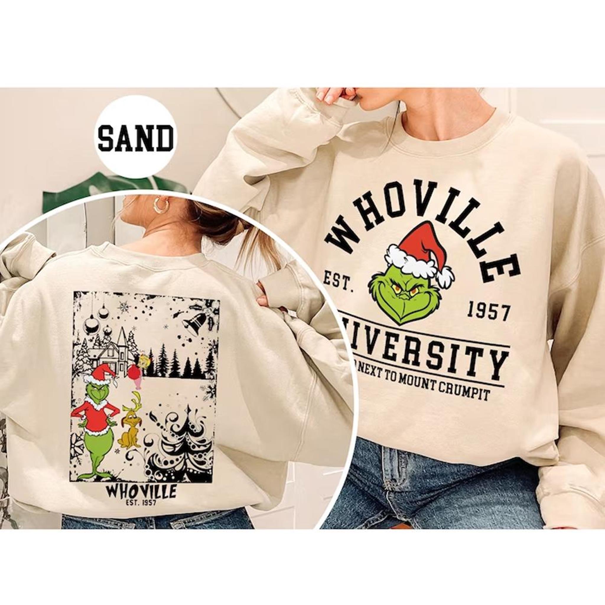 Grinch Whoville University Christmas Sweatshirt