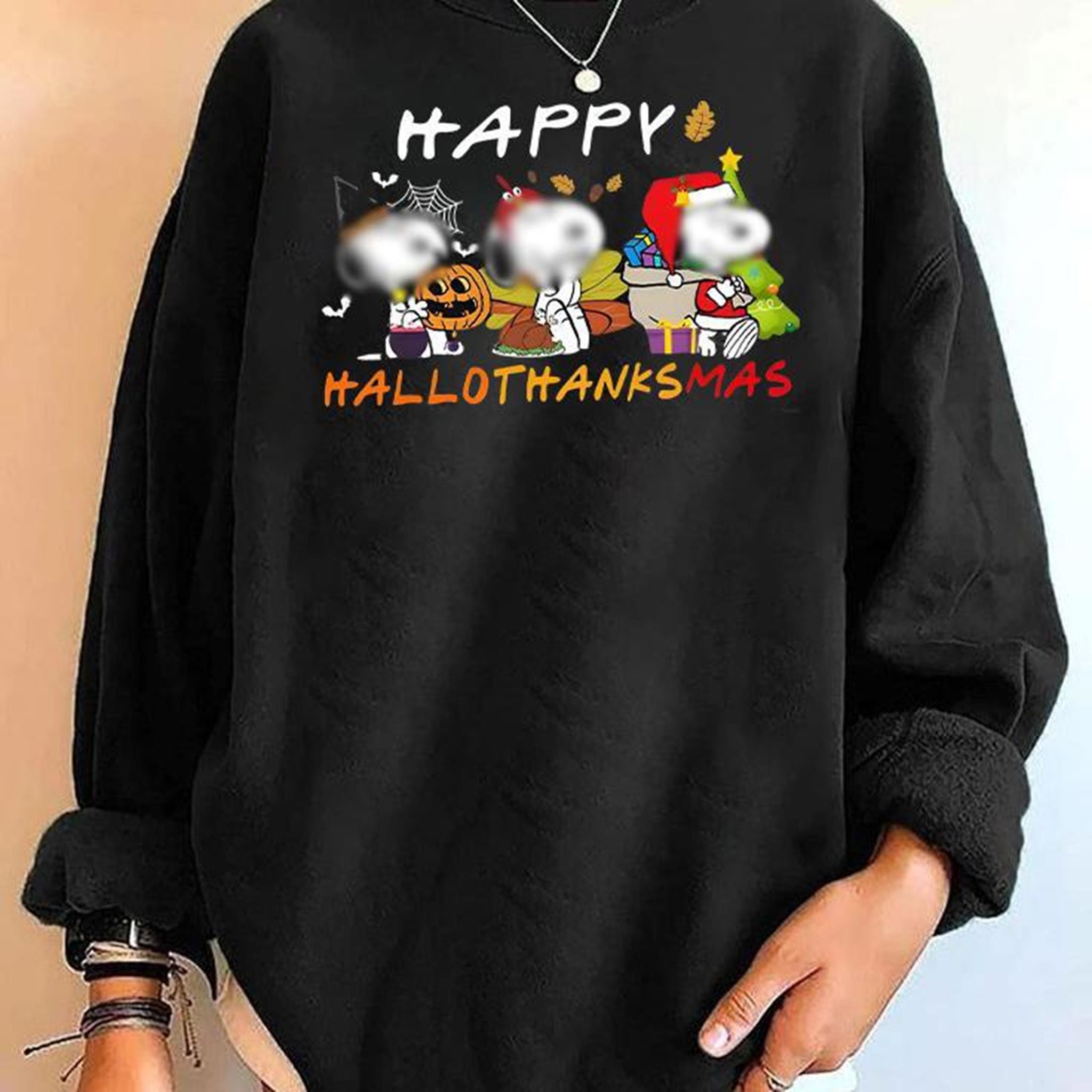 Happy Hallothanksmas Sn00pPy Shirt  Hallothanksmas Sweatshirt Holiday Season Sweatshirt Halloween Thanksgiving Christmas Shirt Hallothanksmas Tee