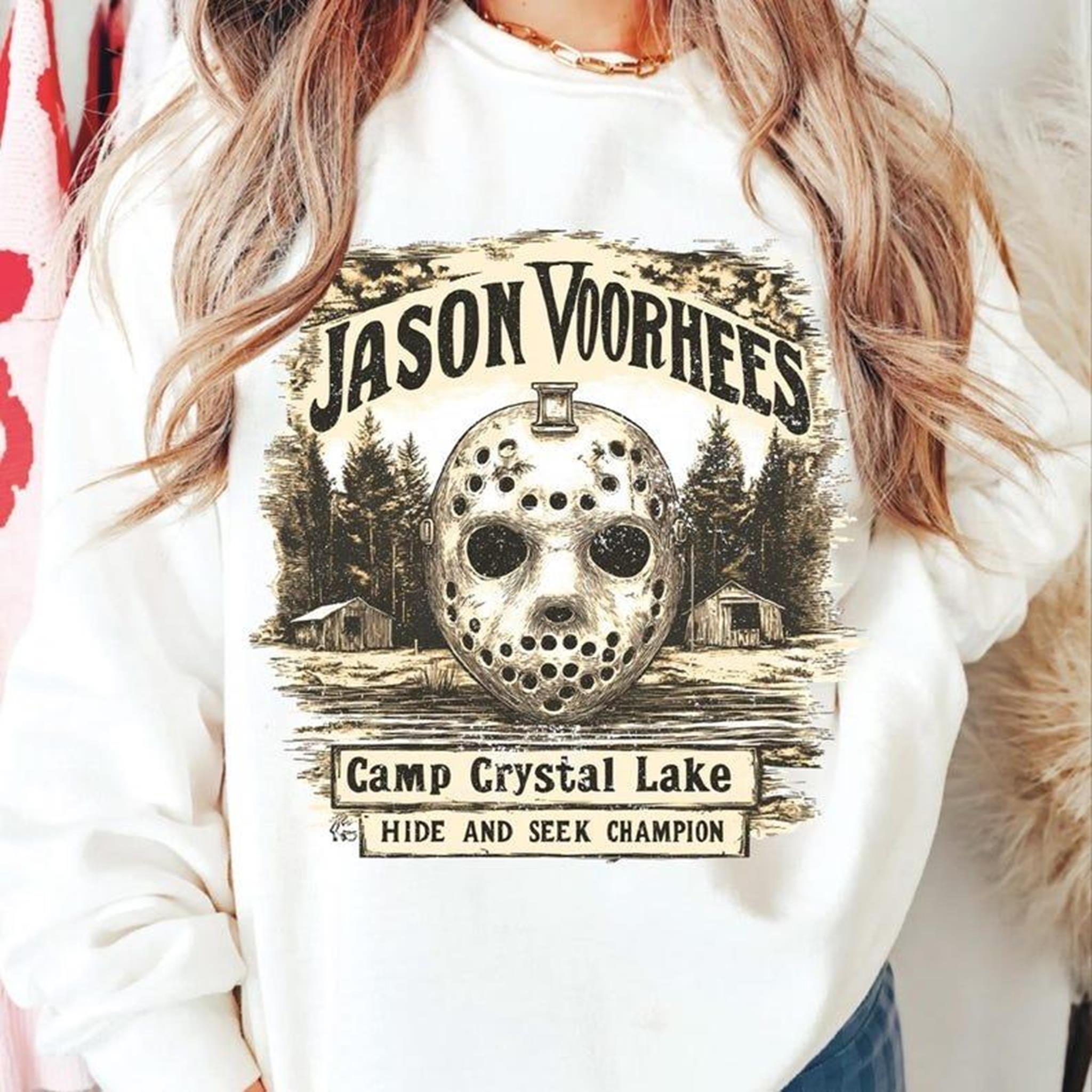 Jason Voorhees Shirt Jason Voorhees Camp Crystal Lake Hide And Seek Champion Shirt Halloween Jason Shirt Halloween Character T-Shirt