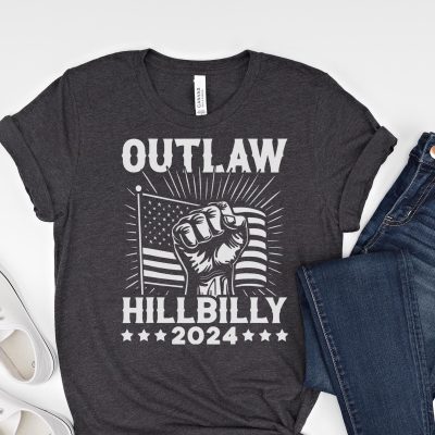 Outlaw Hillbilly 2024 Shirt, Funny Republican Election 2024 Shirt, Djt And Vance Shirt, Conservative Shirt