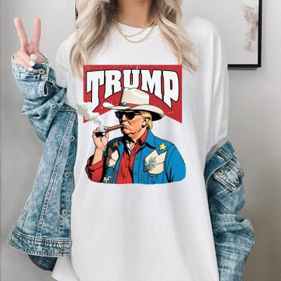 Trump Shirt, Funny Trump Shirt, Western Trump Cowboy, Make America Great Again, Cowboy Tee, Daddy Shirt, , Republican