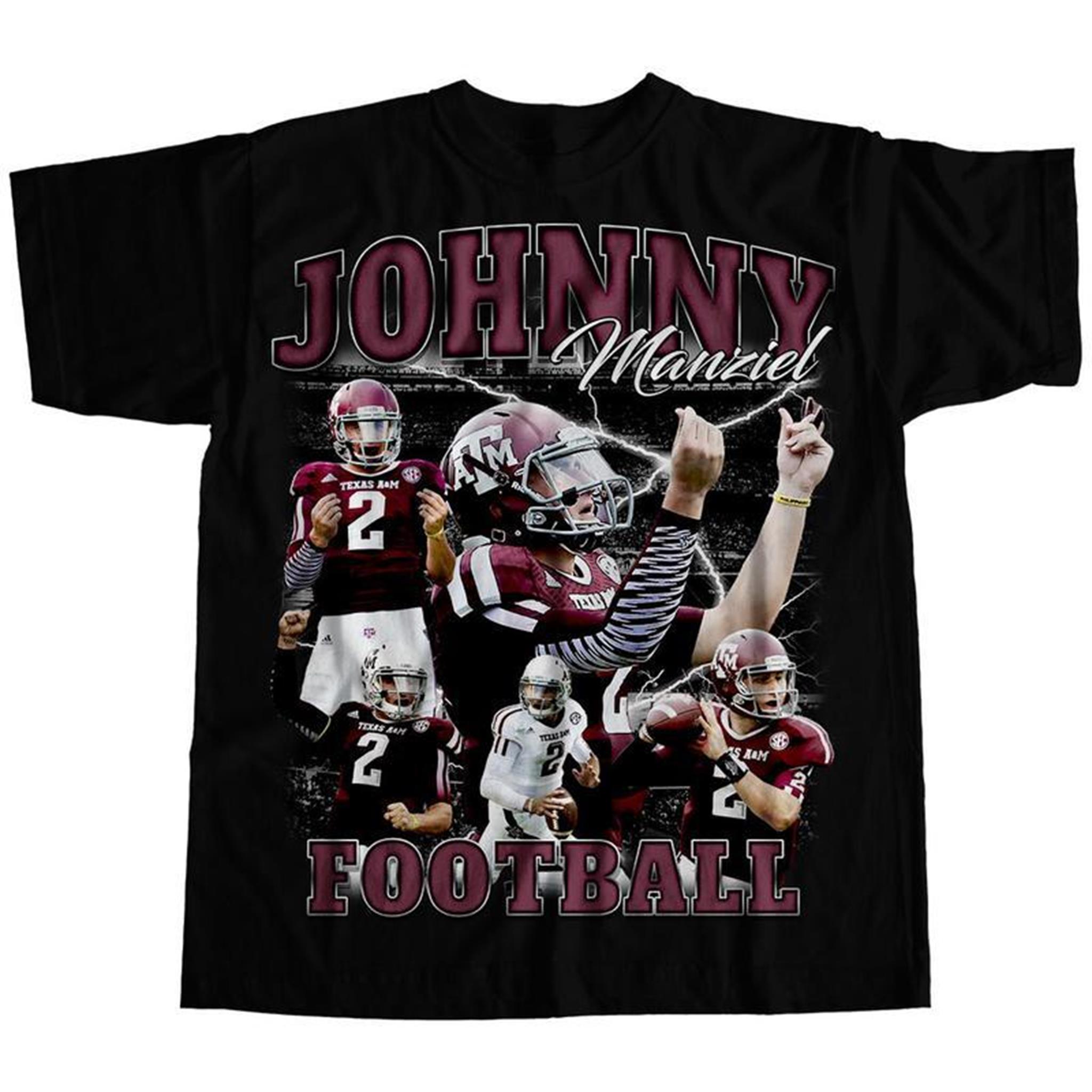 Vintage 90s Graphic Style Johnny Manziel T-shirt Johnny Manziel Tee Retro Johnny Manziel Oversized Shirt Football Shirt Sport T-shirt