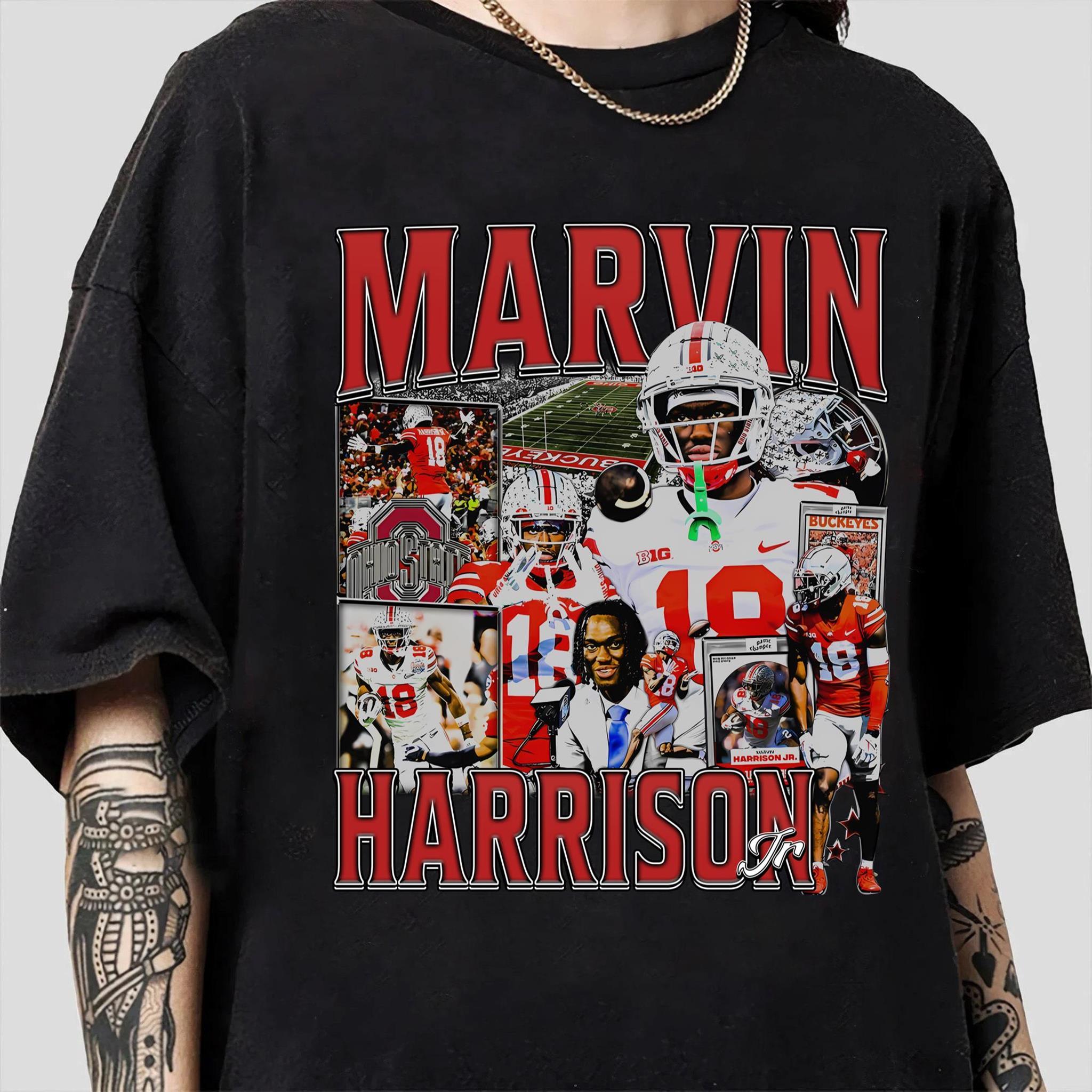 Vintage 90s Graphic Style Marvin Harrison T-shirt - Marvin Harrison Football T-shirt - American Football Tee For Man and Woman Unisex T-shirt Gift For Fan