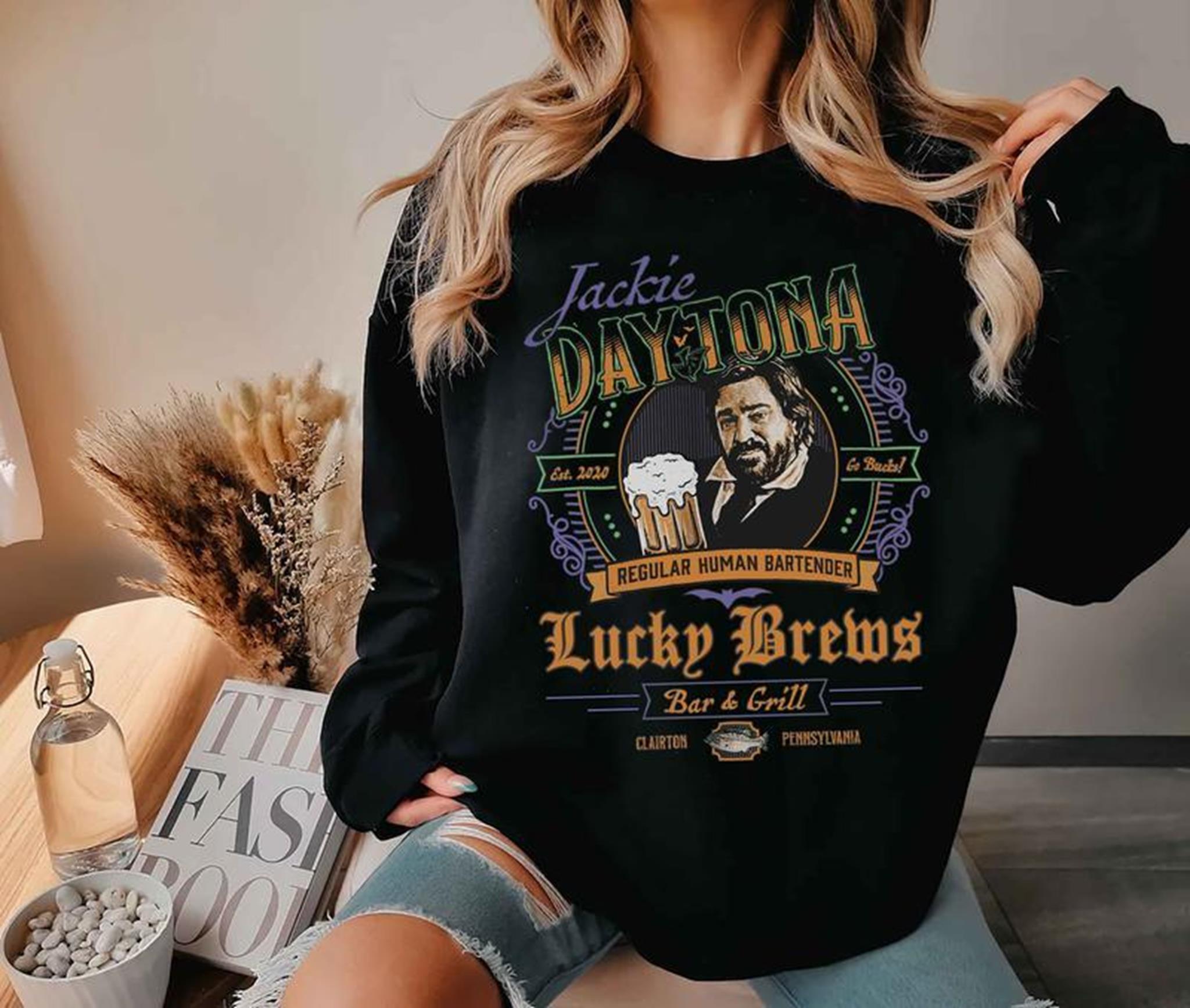 What We Do In The Shadows Shirt Jackie Daytona Regular Human Bartender Lucky Brews Shirt