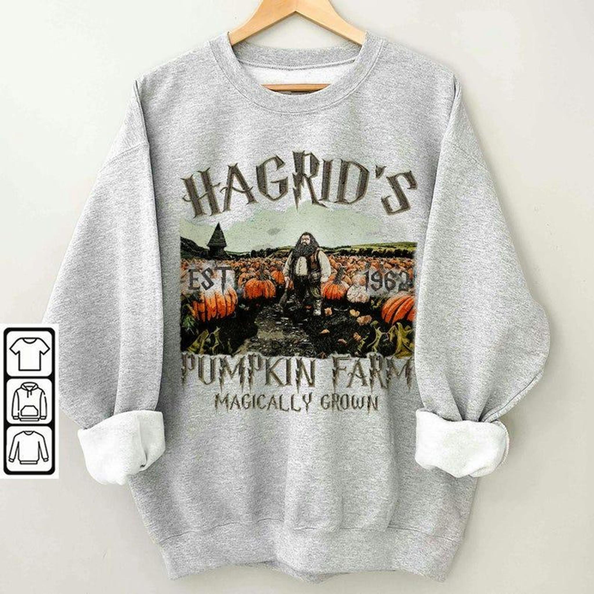 Blvckstyle Retro Hagrids Pumpkin Fall Pumpkin Patch Potterhead Shirt Wizard School HP Hoodie