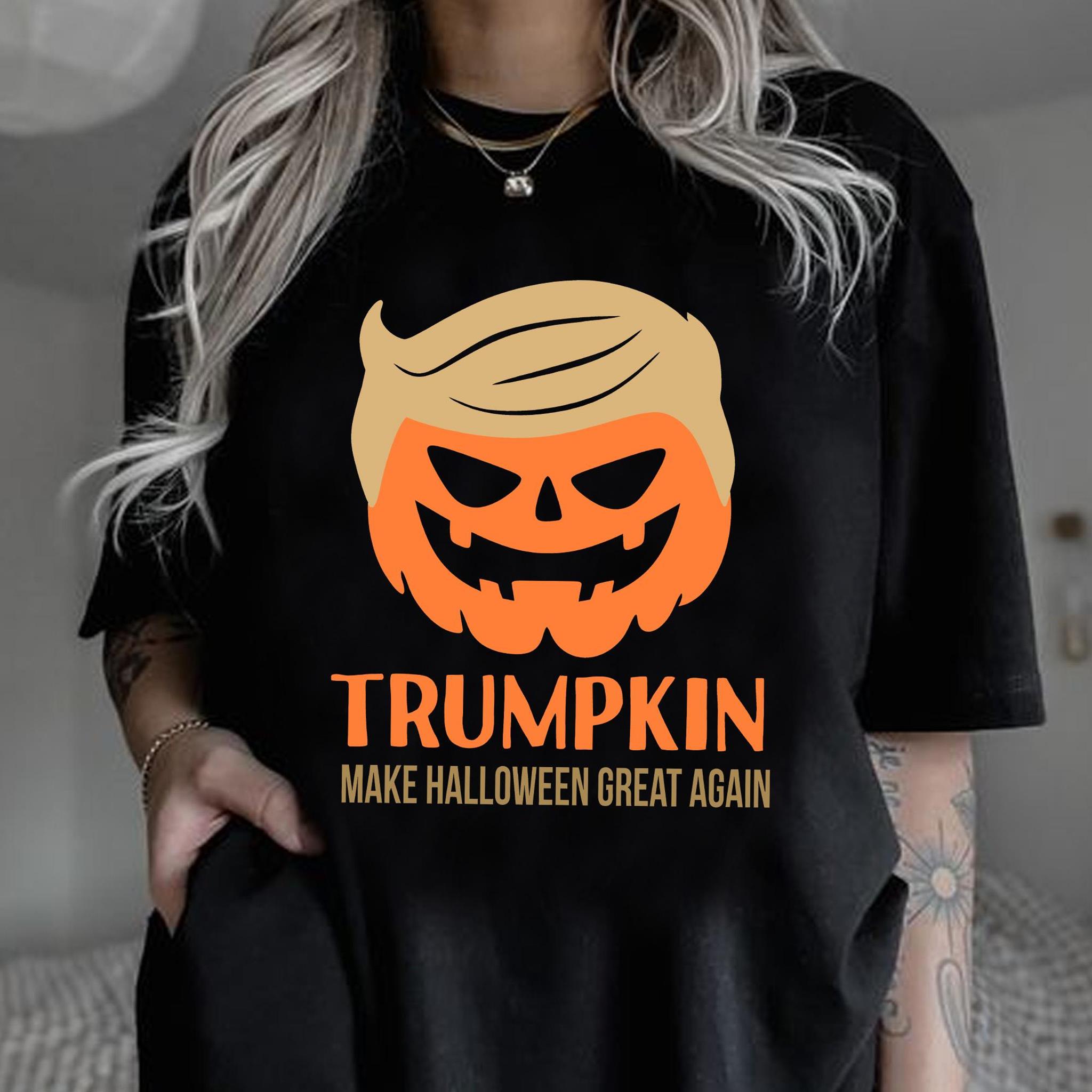 Halloween Trumkin Make Halloween Great Again Tshirt Family Matching Halloween Shirt Funny Halloween Crewneck Trendy Halloween