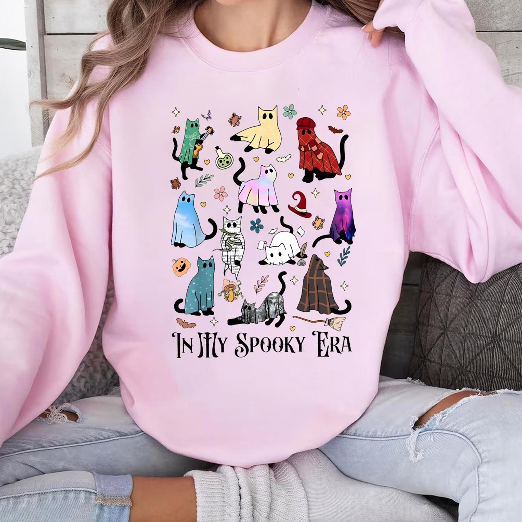 In My Spooky Era T Hoodie Cat Era T Hoodie Cat Hoodie for Women Music Album Hoodie Country Concert Outfit