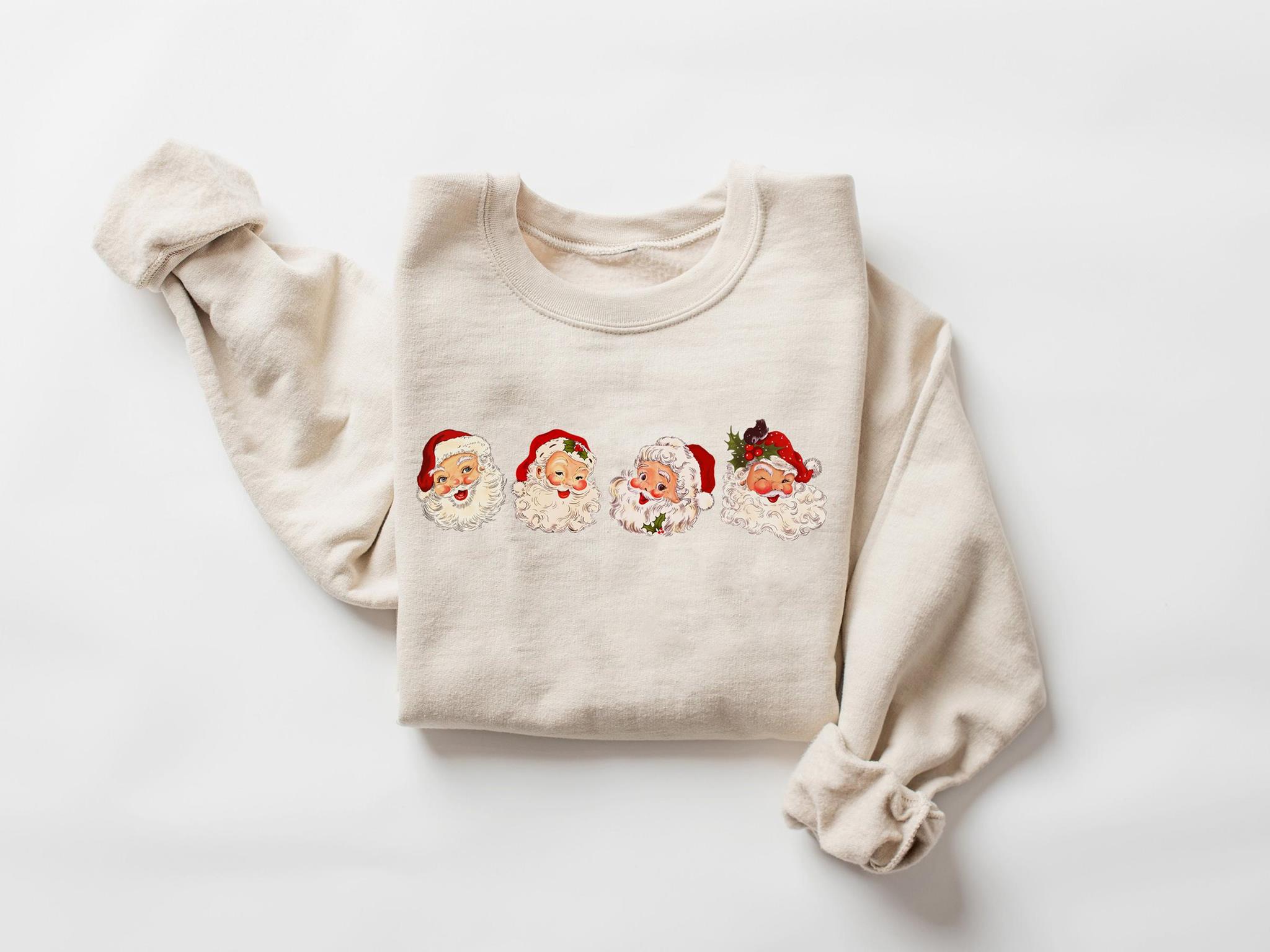 Retro Santa Christmas Sweatshirt Vintage Santa Claus Crewneck Christmas Santa Shirt Santa Sweatshirt Retro Christmas Holiday Gift Shirt Xmas Christmas Holiday Shirt Xmas Shirt