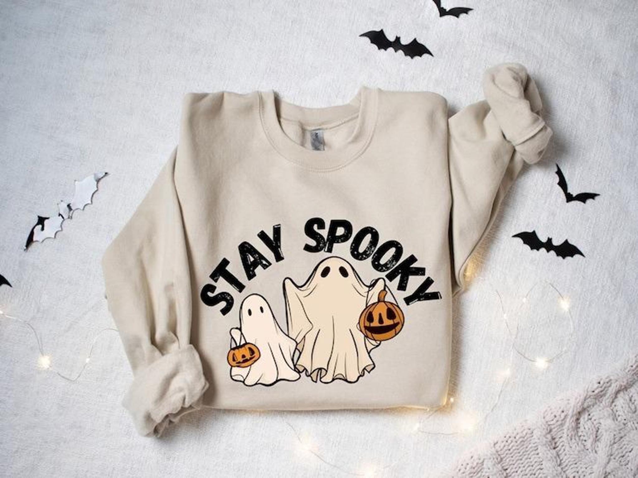 Stay Spooky Sweatshirt Halloween Sweatshirt Halloween Gift Hoodie Womens Halloween Sweatshirt Spooky Season Shirt Ghost Halloween pumpkin ghost hoodie