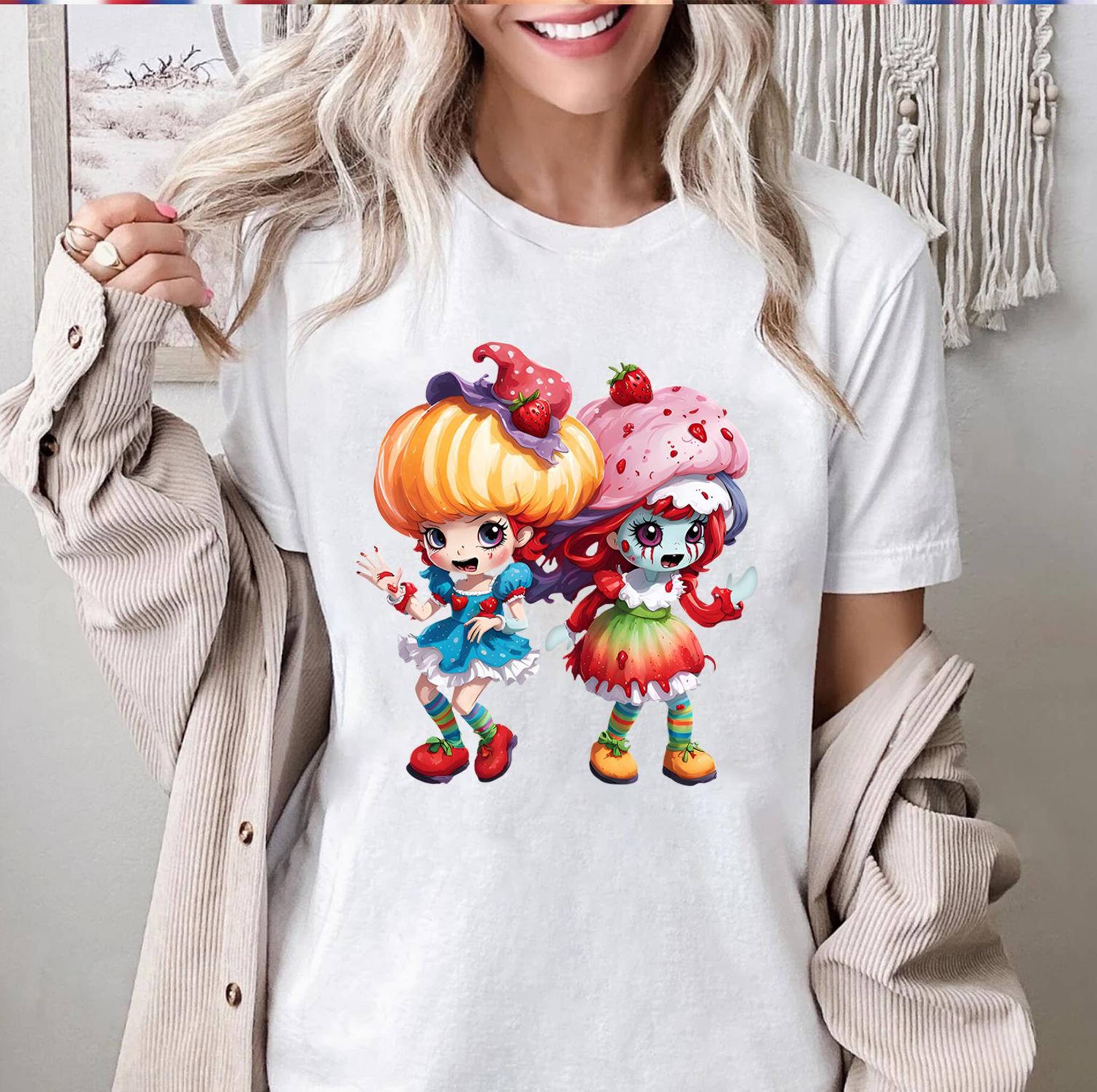 Strawberry Shortcake and Rainbow Brite Halloween Shirt