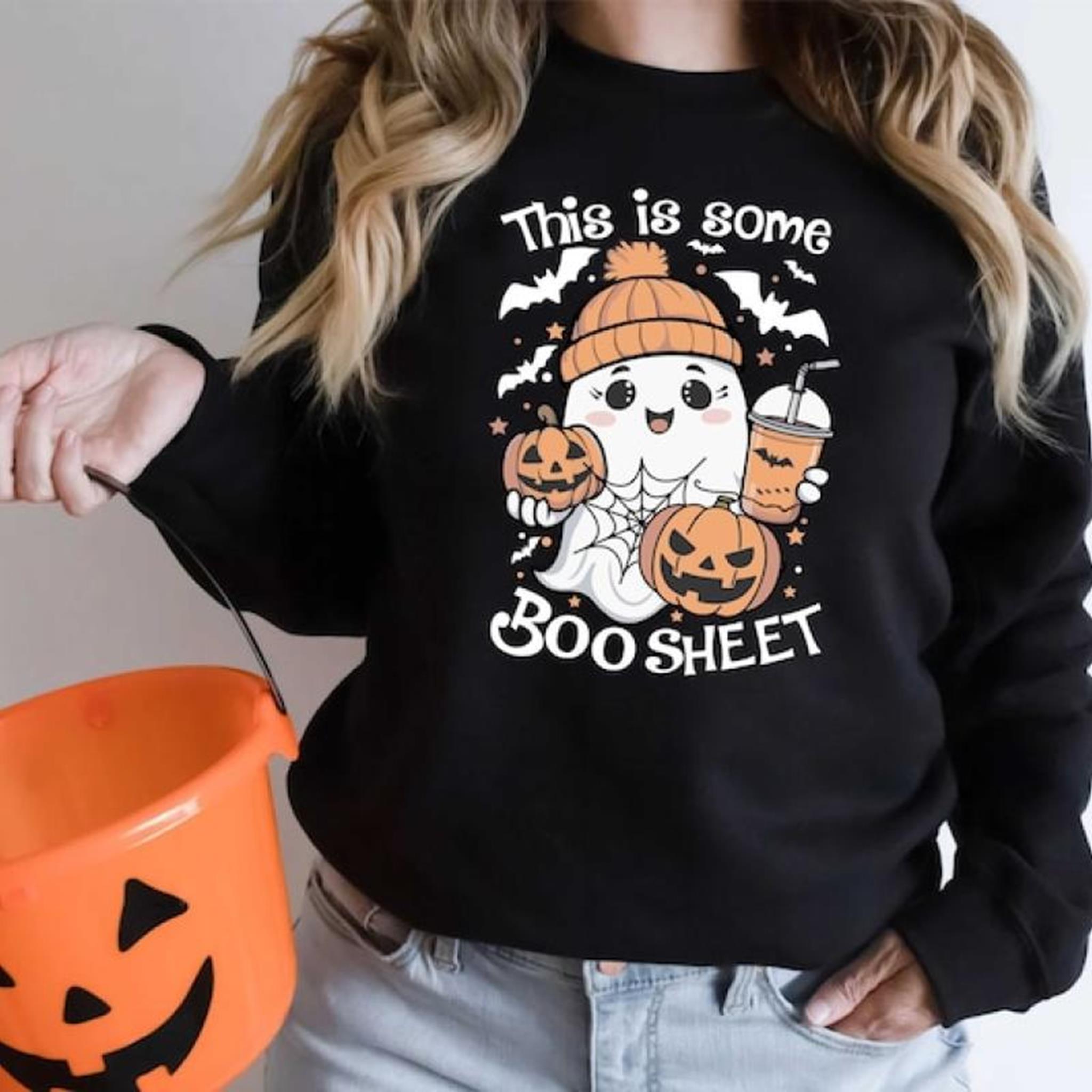 This Is Some Boo Sheet Sweatshirt Halloween Sweatshirt Retro Halloween Kids Shirt Ghost Shirt Boo Sheet Shirt Halloween Ghost Shirt Top